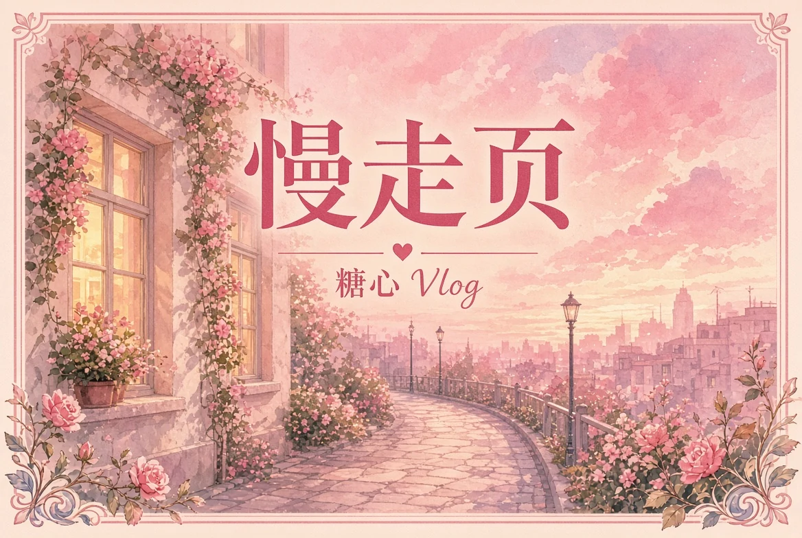 慢走页城市漫步插画